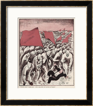 The Advance Of Socialism: A Crowd Tramples A Bourgeois by Anton Hansen Pricing Limited Edition Print image