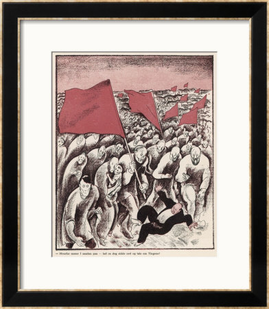 The Advance Of Socialism: A Crowd Tramples A Bourgeois by Anton Hansen Pricing Limited Edition Print image