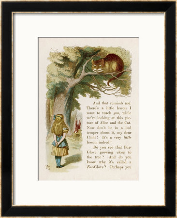 Alice And The Cheshire Cat by John Tenniel Pricing Limited Edition Print image