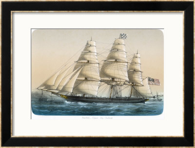 The American Clipper Ship Challenge Of New York by Lebreton Pricing Limited Edition Print image