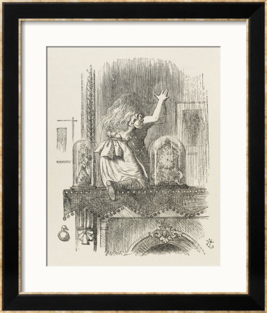 Alice Looking Through The Looking Glass 1 Of 2: This Side by John Tenniel Pricing Limited Edition Print image