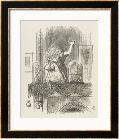 Alice Looking Through The Looking Glass 1 Of 2: This Side by John Tenniel Pricing Limited Edition Print image