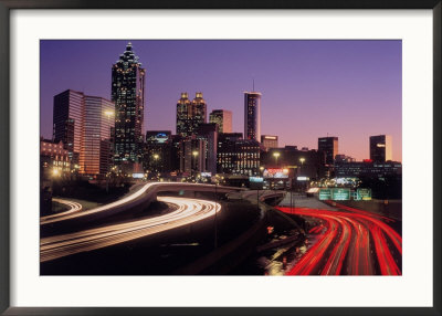 Skyline Of Atlanta, Georgia At Night by Vic Bider Pricing Limited Edition Print image