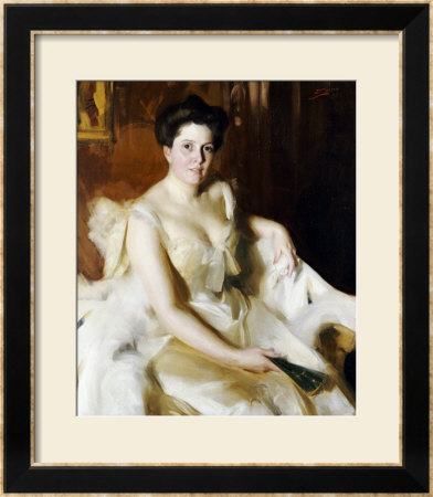 Portrait Of Mrs De Ver Warner by Anders Leonard Zorn Pricing Limited Edition Print image