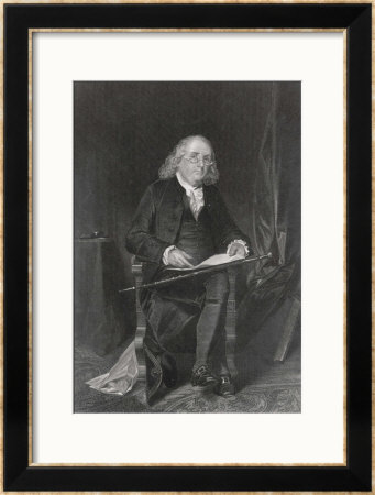 Benjamin Franklin American Scientist Philosopher And Statesman by Alonzo Chappel Pricing Limited Edition Print image
