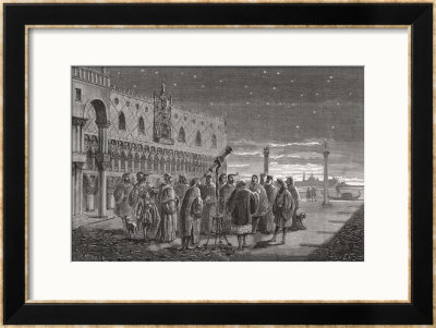 Galileo Shows The Satellites Of Jupiter To Venetian Senators by Louis Figuier Pricing Limited Edition Print image