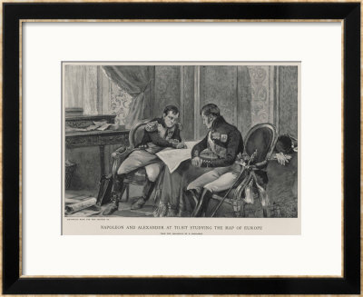 Napoleon And Tsar Alexander At Tilsit Determine The Future Of Europe by P. Grolleron Pricing Limited Edition Print image
