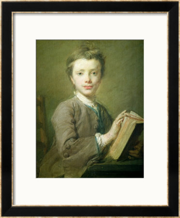 A Boy With A Book, Circa 1740 by Jean-Baptiste Perroneau Pricing Limited Edition Print image