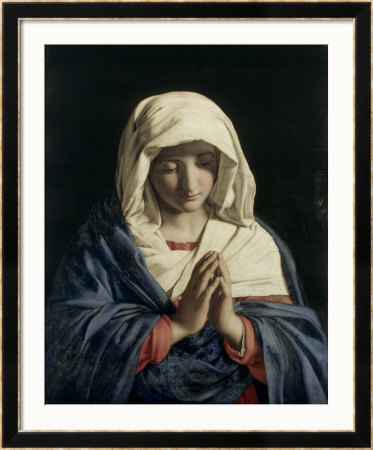 Madonna In Prayer by Giovanni Battista Salvi Da Sassoferrato Pricing Limited Edition Print image