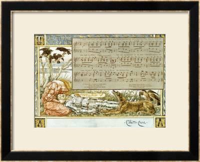 The Three Ravens: Design For A Song Book by Walter Crane Pricing Limited Edition Print image