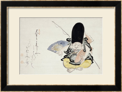 Ebisu Dancing With A Poem by Hakuin Ekaku Pricing Limited Edition Print image