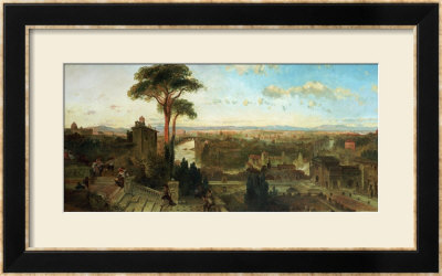 Rome, Sunset From The Convent Of San Onofrio by David Roberts Pricing Limited Edition Print image