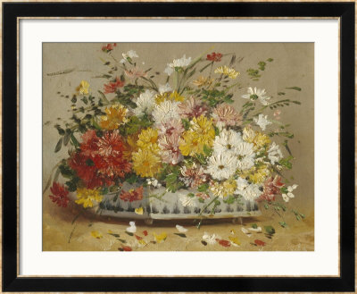 Bowl Of Summer Flowers by Eugene Henri Cauchois Pricing Limited Edition Print image