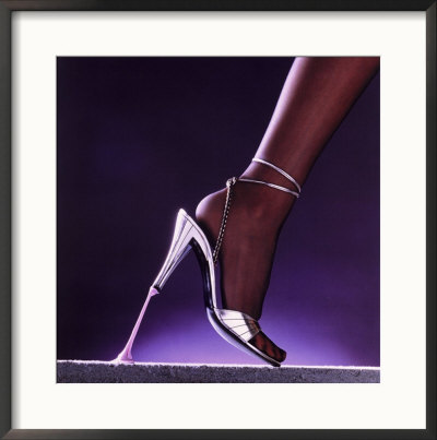 Woman's High Heel Shoe Stuck To Bubble Gum by Ernie Friedlander Pricing Limited Edition Print image