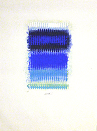 Lichtchromatik In Blau by Heinz Mack Pricing Limited Edition Print image