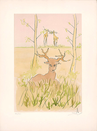 659 Der Kranke Hirsch, C.1974 by Salvador Dali Pricing Limited Edition Print image