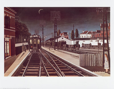 Train Du Soir by Paul Delvaux Pricing Limited Edition Print image