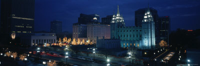 Temple Square And Mormon Temple by Walter Bibikow Pricing Limited Edition Print image