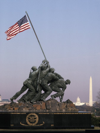 Marine Corps War Memorial, Washington Dc by Vic Bider Pricing Limited Edition Print image