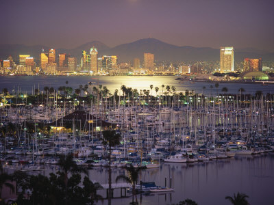 Skyline And Harbor At From Pt. Loma At Dusk by James Blank Pricing Limited Edition Print image