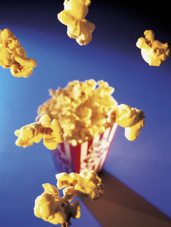 Flying Pieces Of Popcorn And Popcorn Box by Chuck Carlton Pricing Limited Edition Print image