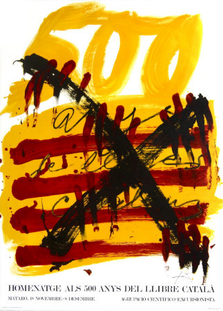 500 Anys Libre Catala 1974 by Antoni Tapies Pricing Limited Edition Print image