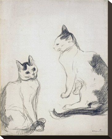 The Two Cats by Théophile Alexandre Steinlen Pricing Limited Edition Print image