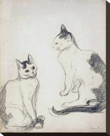 The Two Cats by Theophile Alexandre Steinlen Pricing Limited Edition Print image