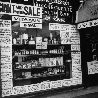 Health Food Display In Window Of Nyc Store by Lee Boltin Pricing Limited Edition Print image