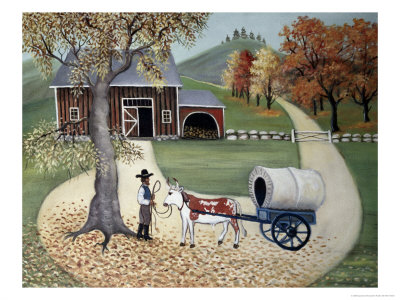 Farmer In Front Of His Barn by Konstantin Rodko Pricing Limited Edition Print image