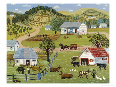 Tranquil Farm, C.1994 by Konstantin Rodko Pricing Limited Edition Print image