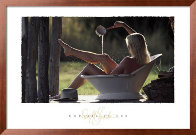 Cowgirl In Tub by David R. Stoecklein Pricing Limited Edition Print image