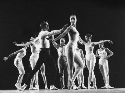 Choreographer George Balanchine Rehearsing With Dancers by Gjon Mili Pricing Limited Edition Print image