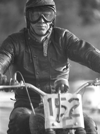 Actor Steve Mcqueen On Motorbike During 500 Mi. Race Across Mojave Desert by John Dominis Pricing Limited Edition Print image