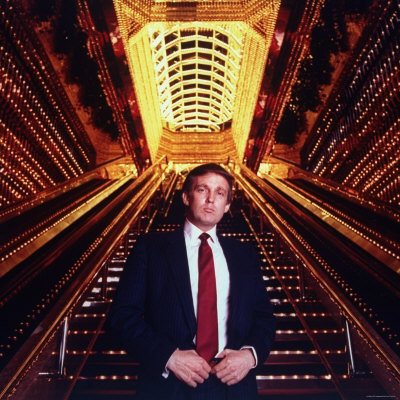 Real Estate Tycoon Donald Trump Poised In Trump Tower Atrium by Ted Thai Pricing Limited Edition Print image