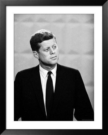 Democratic Presidential Candidate John F. Kennedy During Famed Kennedy Nixon Televised Debate by Paul Schutzer Pricing Limited Edition Print image