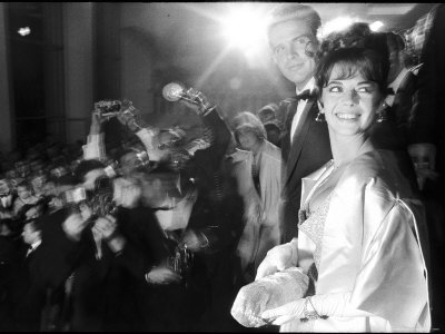 Warren Beatty And Natalie Wood At The Cannes Film Festival by Paul Schutzer Pricing Limited Edition Print image