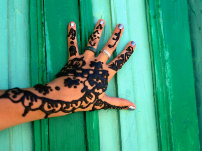 Traditional Henna Painting On Hand, Egypt by Juliet Coombe Pricing Limited Edition Print image