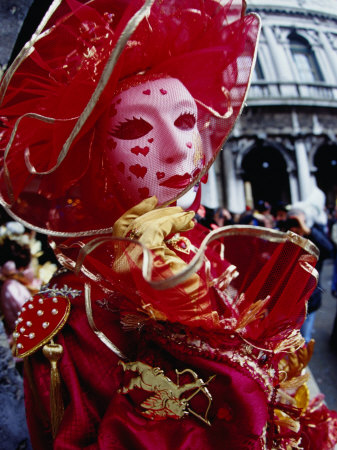 Carnevale Participant In Mask And Costume, Venice, Italy by Chris Mellor Pricing Limited Edition Print image
