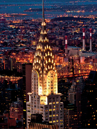 Chrysler Building In The Night-New York by Jorg Hackemann Pricing Limited Edition Print image