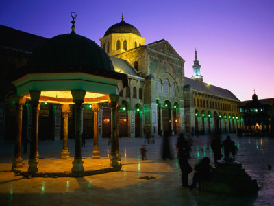 Courtyard Of Umayyad Mosque At Sunset, Old City, Damascus, Syria by Mark Daffey Pricing Limited Edition Print image