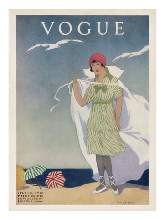 Vogue Cover - July 1912 by Helen Dryden Pricing Limited Edition Print image