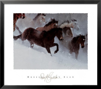 Horses In The Snow by David R. Stoecklein Pricing Limited Edition Print image