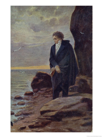 Beethoven Looking At The Sea, 1918 by Kamil Vladislav Muttich Pricing Limited Edition Print image