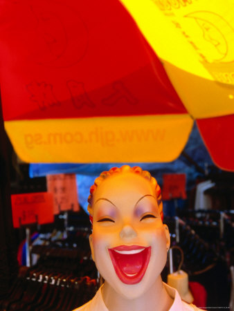 Mannequin At Chinatown Tourist Shop And Store, Singapore by Alain Evrard Pricing Limited Edition Print image