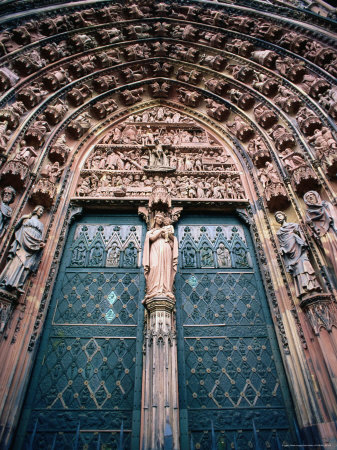 Doors To Notre Dame Cathedral, Strasbourg, France by Chris Mellor Pricing Limited Edition Print image