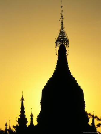 Sunrise Behind Ananda Temple Spire, Bagan, Mandalay, Myanmar (Burma) by Bernard Napthine Pricing Limited Edition Print image