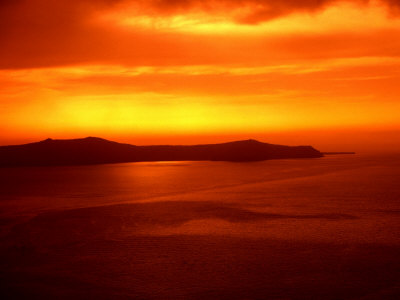 Sunset Over Island In Southern Aegean Sea, Greece by Lee Foster Pricing Limited Edition Print image
