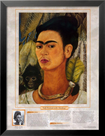 Notable Women Artists - Frida Kahlo - Self-Portrait With Monkey by Frida Kahlo Pricing Limited Edition Print image