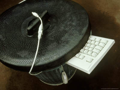 Discarded Keyboard, Scotland by Niall Benvie Pricing Limited Edition Print image